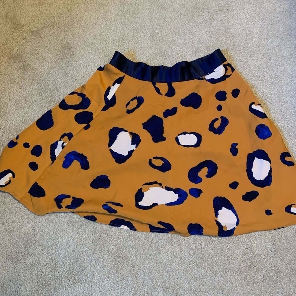 3.1 Phillip Lim Asymmetrical Yellow Orange Skater Mini Skirt